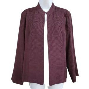 EILEEN FISHER Silk Open Front Jacket Size PL